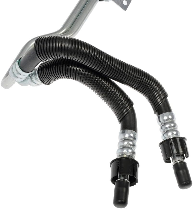 KarParts360 For Ford F-250/F-350 Super Duty 2003 2004 Transmission Oil Cooler Pressure Line | Natural Housing | Metal | Straight Hose | Quick Disconnect End 1 and 2 | For 3C3Z7A031CA, 3C3Z7R081CA