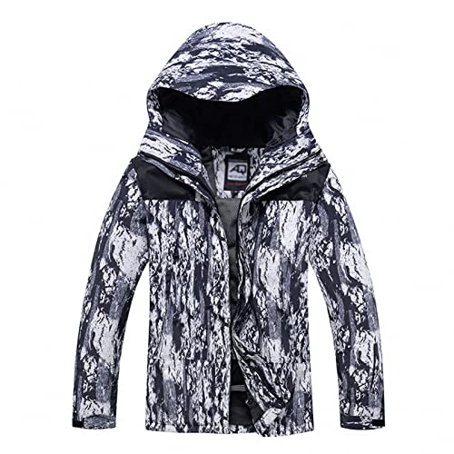 Jaquetas De Esqui Impressas Para Homens, Homens Com Coletes De Inverno De Capuz Espesso Para O Exter
