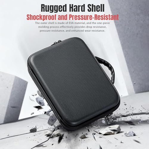Image of M.G.R.J Carrying Case for DJI Mavic 4 Pro Drone, Travel Portable Bag for DJI Mavic 4 Pro Drone Fly More Combo (DJI RC 2 / RC Pro 2 Remote Controller) (Hard|PU Leather|Black)