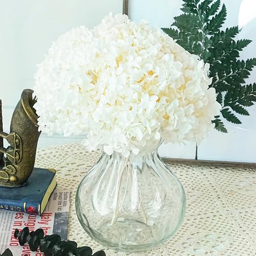 Arreglo de Hortensias Secas en Jarrón de Vidrio miniatura 1