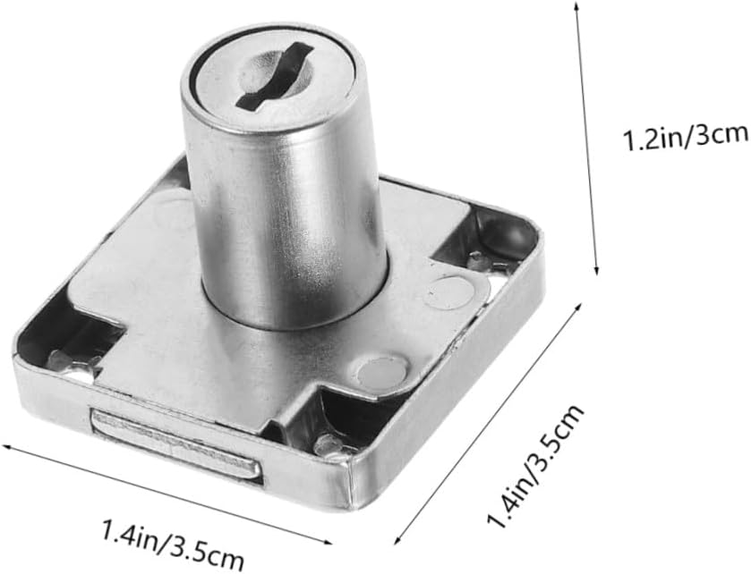 Drawer Cabinet Lock with Key Stainless Steel Square Tongue Lock for Home Furniture Drawers and Wardrobe Cupboards for Protection and Storage Security