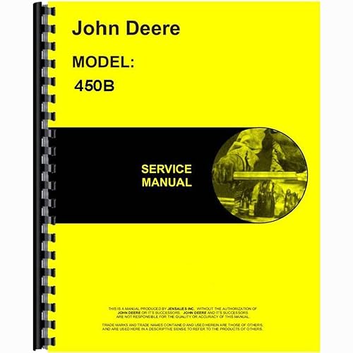 Manual de servicio Compatible con John Deere Se Ajuste JD Crawler Modelo 450B