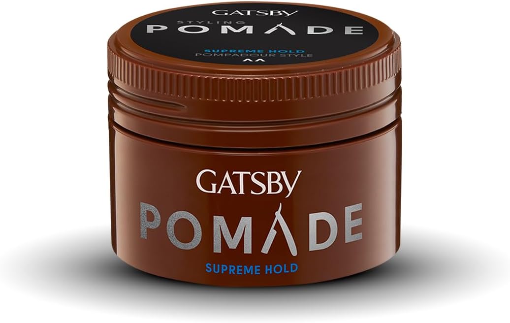 Japan Styling Pomade Wax Supreme Hold, 75g | Perfect Pompadour Hairstyle | Long Lasting Hold | Sleek Finish with Greasy look | Hair Styling Gel for Men | for Medium & Long Hair