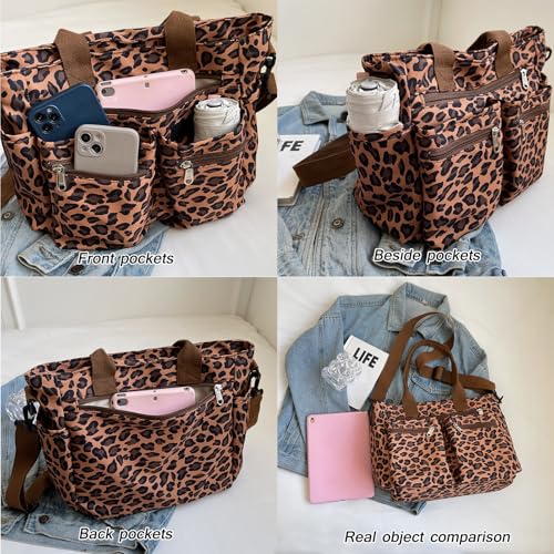 Bolso Tote con Estampado Leopardo para Mujer miniatura 5