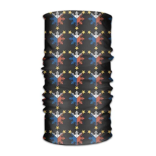 EJjheadband Pinoy Filipino Flag Stars and Sun Microfiber Headwear Multifunctional Bandana Facemask Seamless Scarf Mufflers by Outdoor