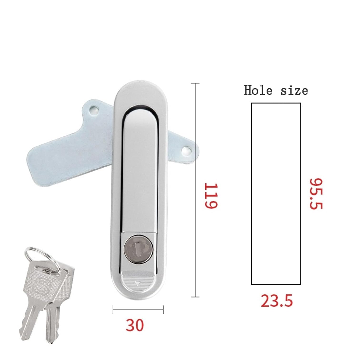 Distribution Box Pop-up Flat Lock Industrial Cabinet with Key 1Pcs(Medium AB302-1A)