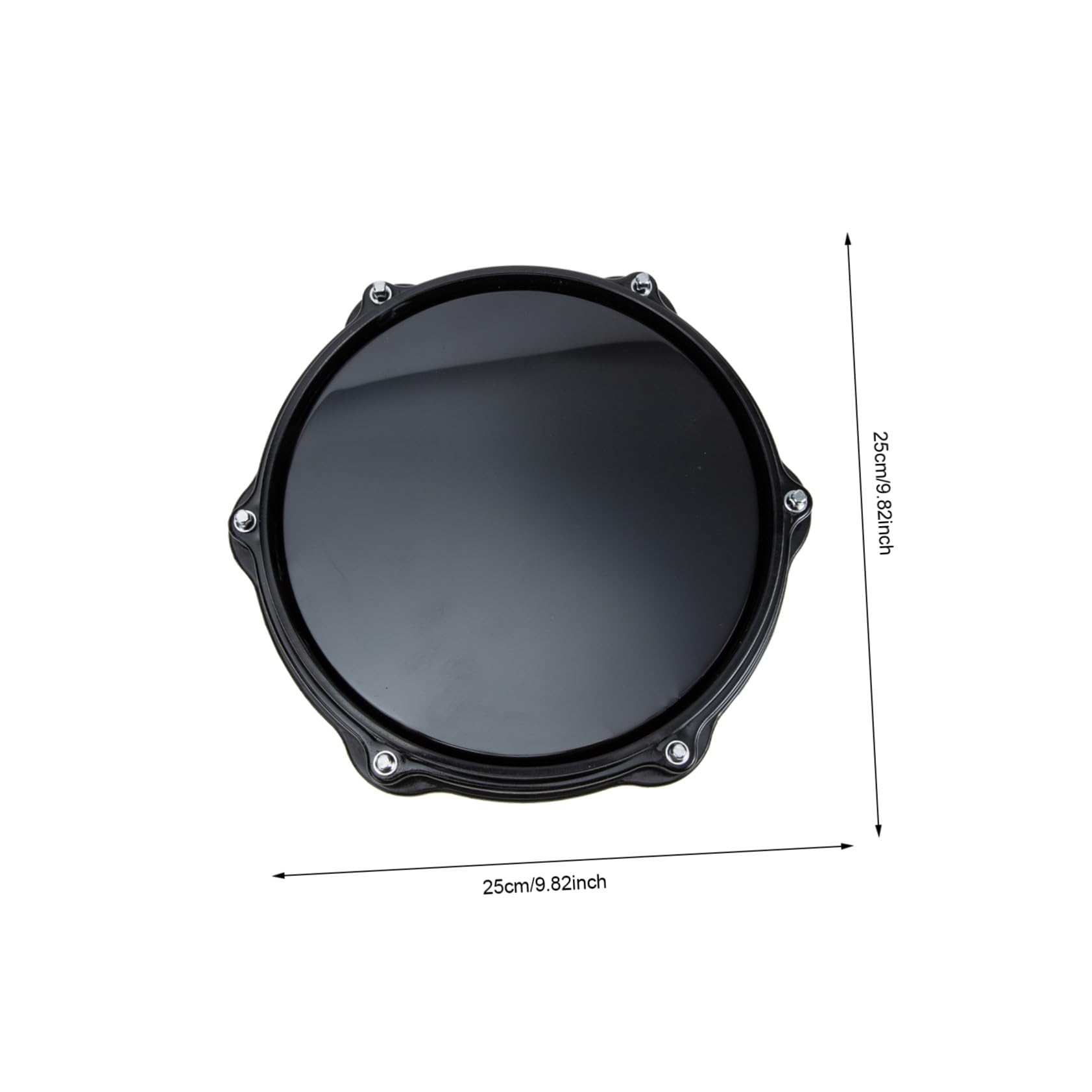 Pad de Batería 10 Pulgadas Negro para Bateristas y Práctica | Goma y Eva, para Drum Set, Reducción de Volumen, Uso en Casa, Formato Práctico