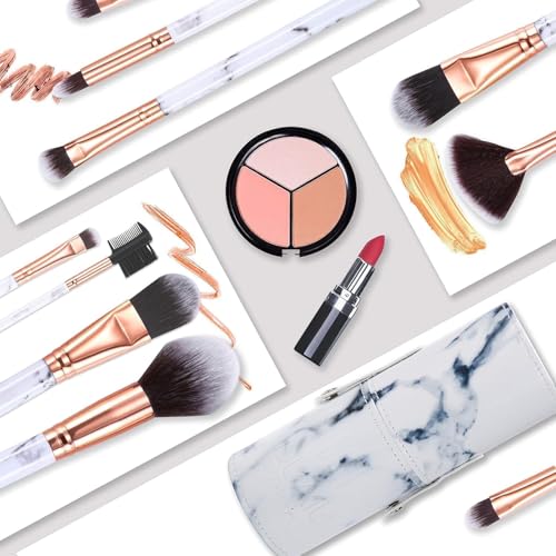 DUAIU-Makeup-Brushes-Set-Make-Up-Brushes-Professional-15Pcs-Marble-Makeup-Brush-Set-for-Foundation-Powder-Concealers-and-Eyeshadow-with-Exquisite-Marble-Bucket-Gift-Box