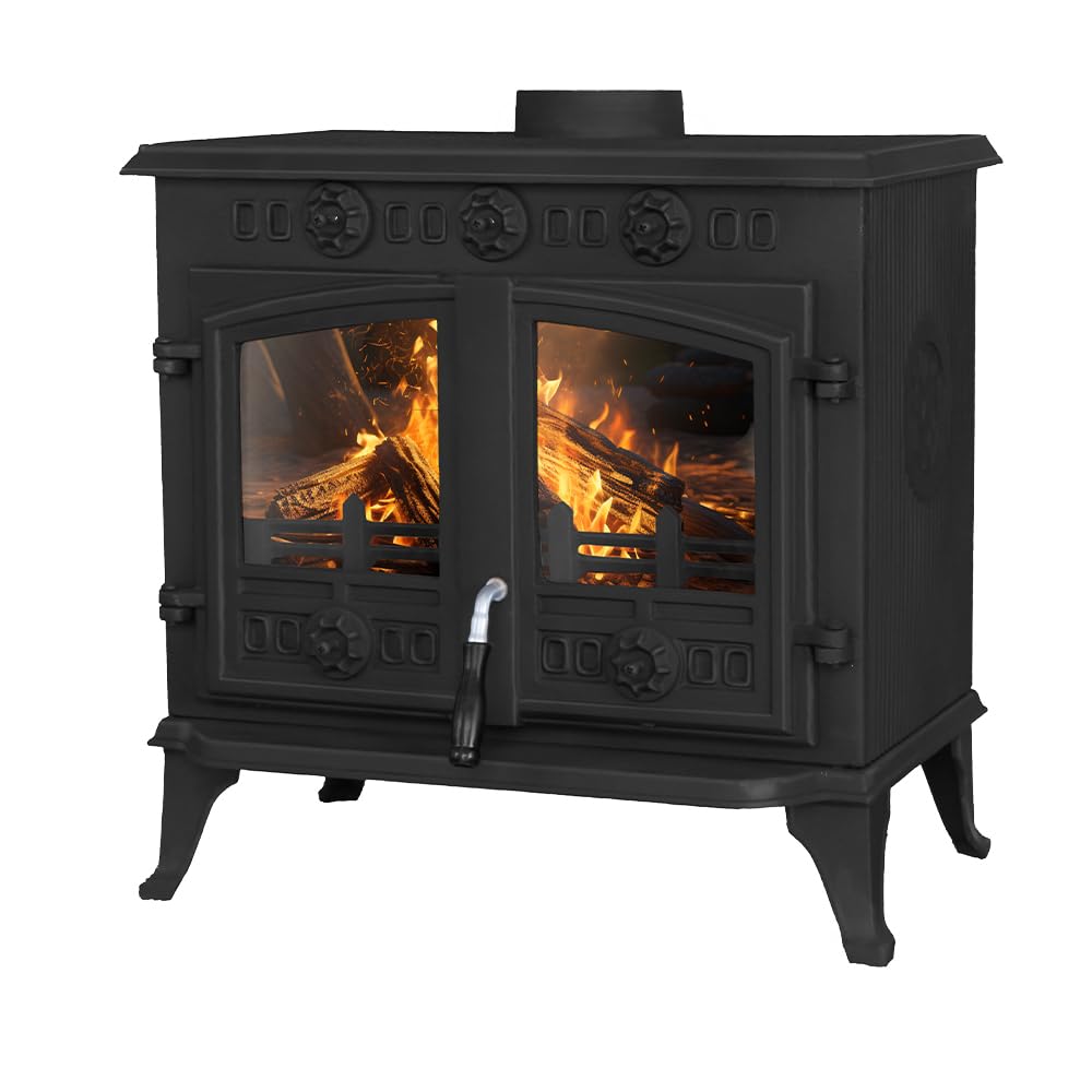 Nrg Black Stove Cast Iron Multifuel Stoves Clean Burn Wood Burner Burning Fire Woodburning Fireplace Multi-Fuel Stove