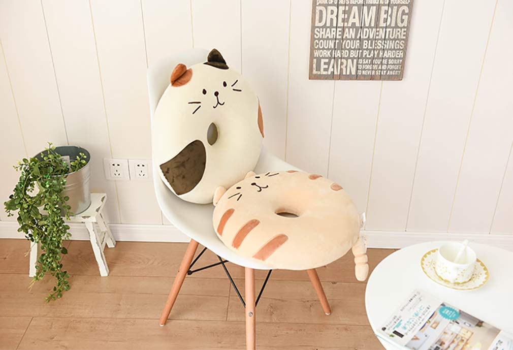 Amazon.co.jp: 円座クッション ドーナツ型 座布団 腰当 猫 ねこちゃん