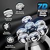 Shaver for Women, Head Shavers for Men, 5 in 1 Grooming Kit with Face Clean Brush Massager Nose Trimmer, Rechargeable Wet Dry 7D Floating Electric Razor for Face, Leg, Body, Trimpod 3.0 Women Shaver #3