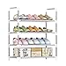 Zapatero con 4 Niveles Metal, Estante para Zapatos Ahorra Espacio Multifuncional, para el Pasillo Dormitorio Sala de Estar