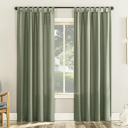 Rideaux Semi-Transparents Vert Mousse No. 918 Voilage Pattes