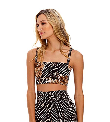 AGUA BENDITA Blusa cropped Jambo Delilah, Multicor, L