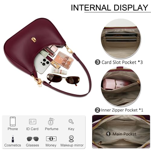 Image of KKXIU Shoulder Bag for Women Cute Hobo Vegan Leather Handbag