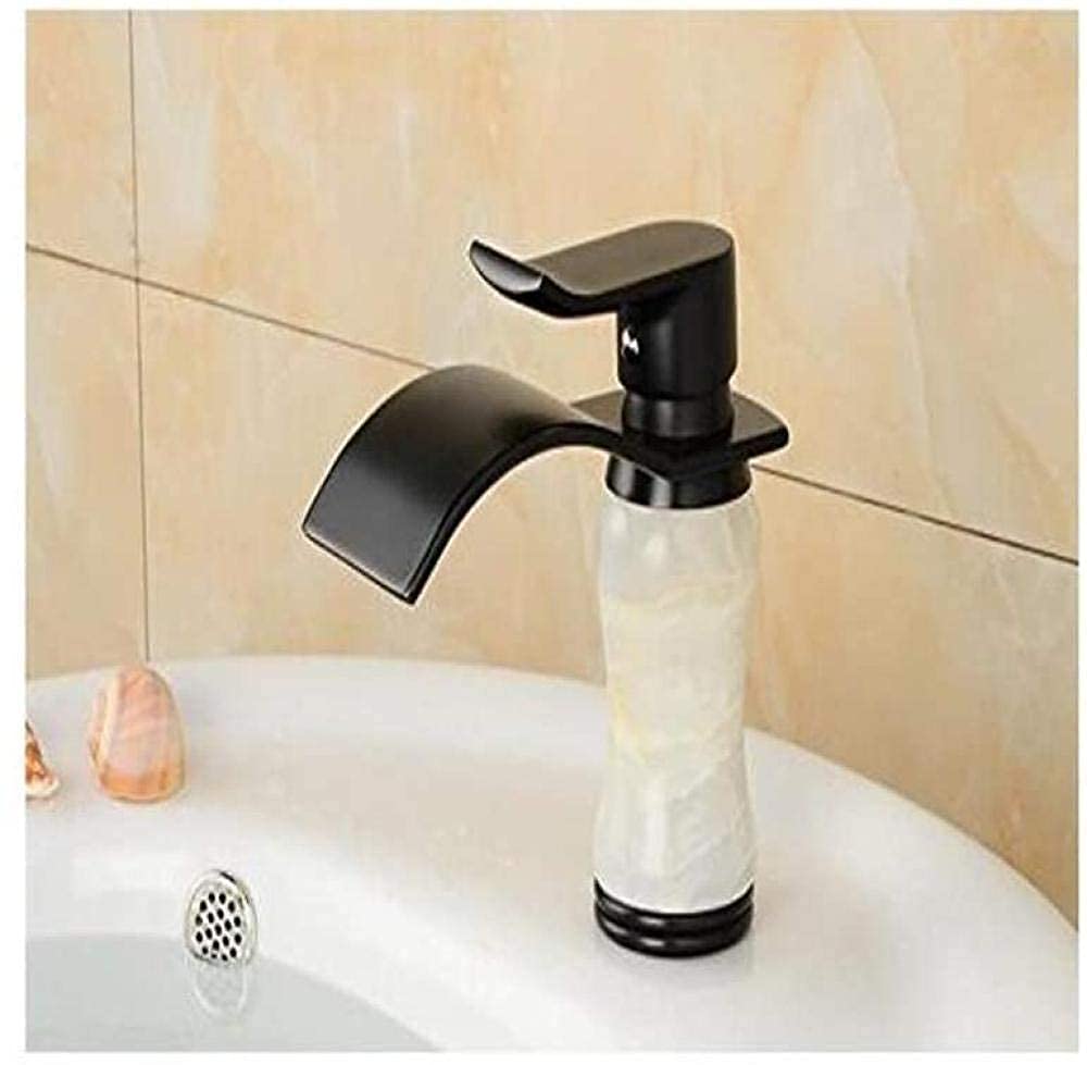 Grifo de Agua Cromo Fregadero de Cocina Tapbathroom Faucet Lavabo Fregadero Tapón Antiguo Latón Negro Cascada Grifo Mezclador Grifo Vintage Grifo de Agua