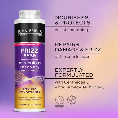 John Frieda Frizz Ease Miraculous Recovery Conditioner 500ml, Smoothing Conditioner for Dry, Distressed Hair, Anti-Frizz Conditioner - Image 4