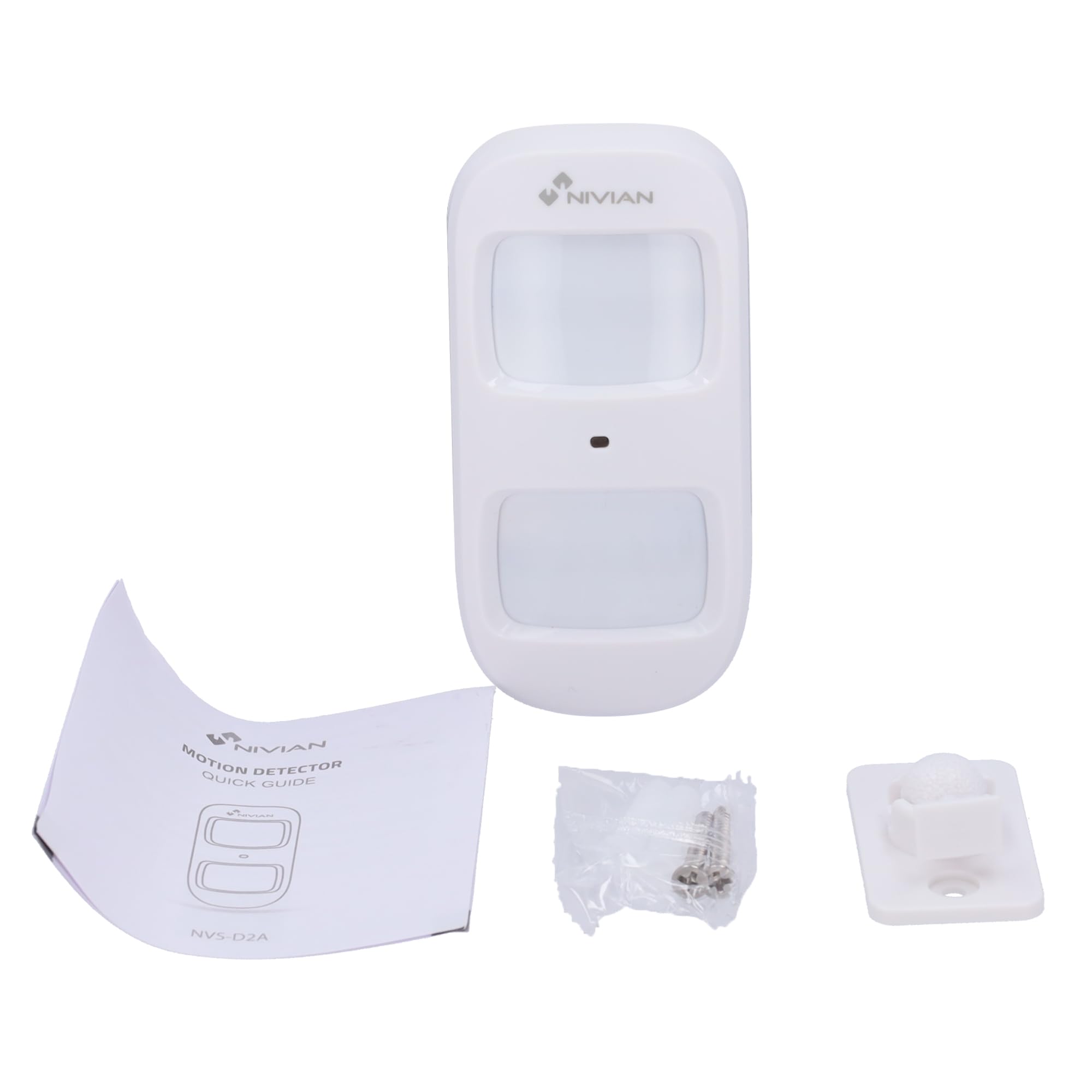 Nivian-Detector de Movimiento inalámbrico Compatible con Alarma Nivian-Apto para Interior–Inmune a Mascotas hasta 20Kg–Amplia Cobertura-Tamper Anti-sabotaje-Fácil instalación sin Necesidad de Cables