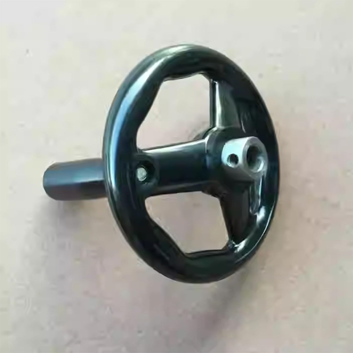 3-Speichen Handrad Ø100-200mm Bakelit Antirutsch Schwarz Fräshandrad Mit Abnehmbarem Schwenkgriff Für Drehfräs Schleifmaschinen(200 * 20mm)