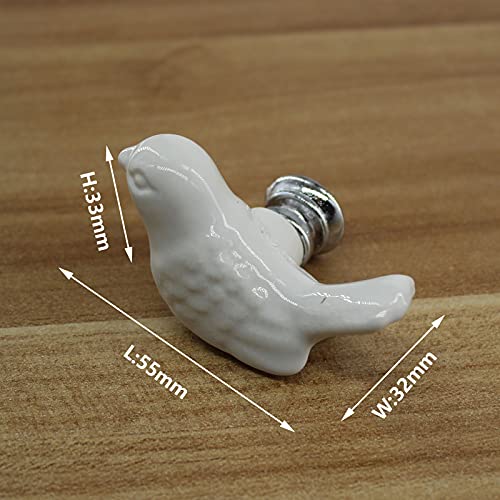Zerniple Mix Color Ceramic Handle Pull Door knobs Cabinet Handles for Children's Room (7 Pieces), Mix Color(7 Pieces) - Image 3