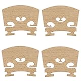Verbesserter Ton der Violine perfk 4pcs Ahorn Brücke Bridge Geigensteg Zubehör für 1/2 Violine/Geige, Premium Qualität