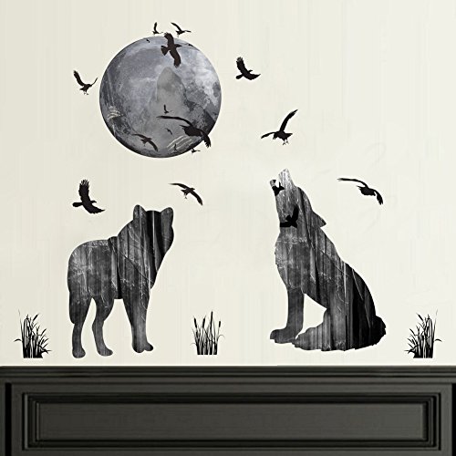 Vinilo decorativo Moon Wolves 33x28 pulgadas miniatura 6