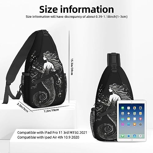 Mochila deportiva negra ligera con diseño sirena miniatura 4