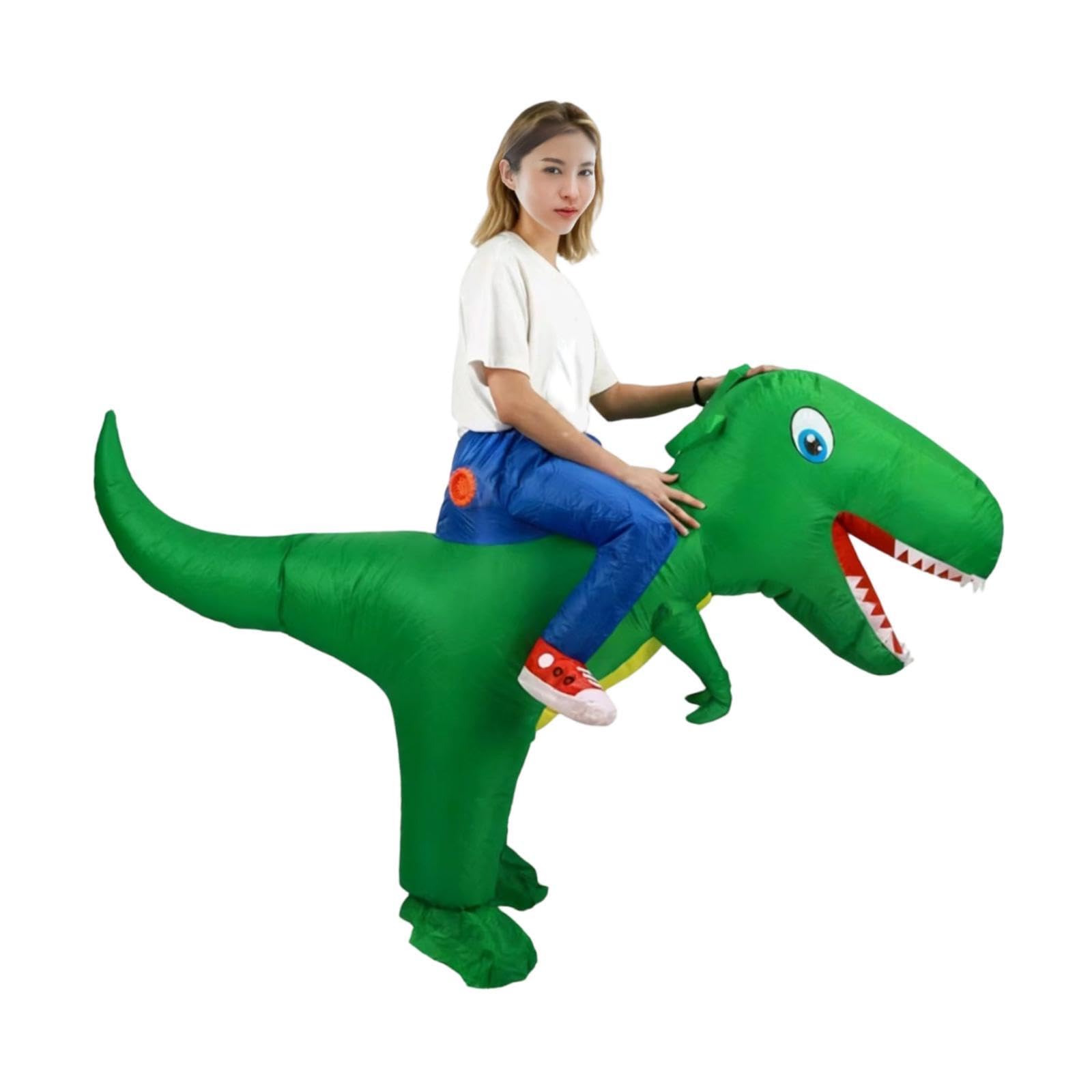 Disfraz Inflable Dinosaurio para Fiestas Disfraces y Juegos rol. Traje Completo para espectáculos y Fiestas, Adultos