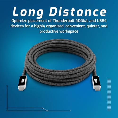 Image of OWC 3.0M (10') USB4 (40Gb /s) Active Optical Cable, 240 watt Power delivery Support