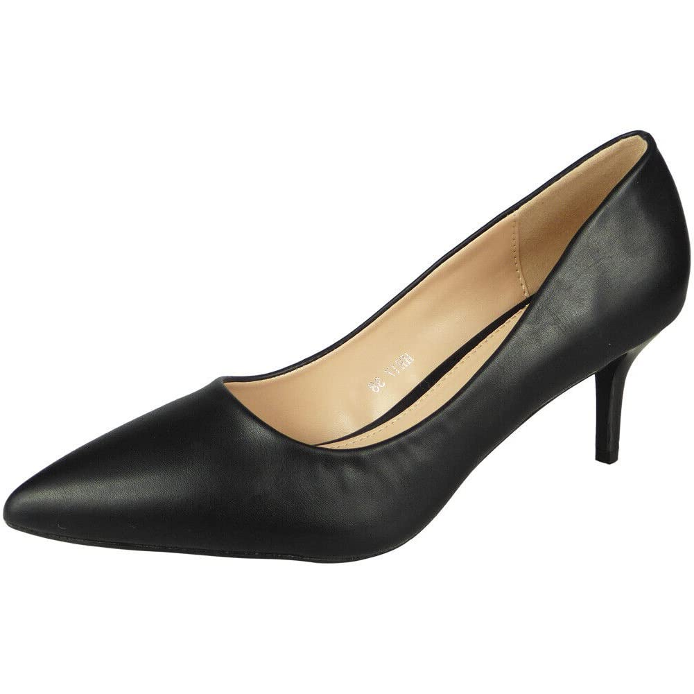 LoudLookLadies Court Shoes | Women Work Shoes | Ladies Office Shoes | Women Casual Shoes | Ladies Comfy Shoes | Women Pointed Toe Shoes | Ladies Stiletto Heel Shoes | Ladies Slip On Shoes Size 3-8…