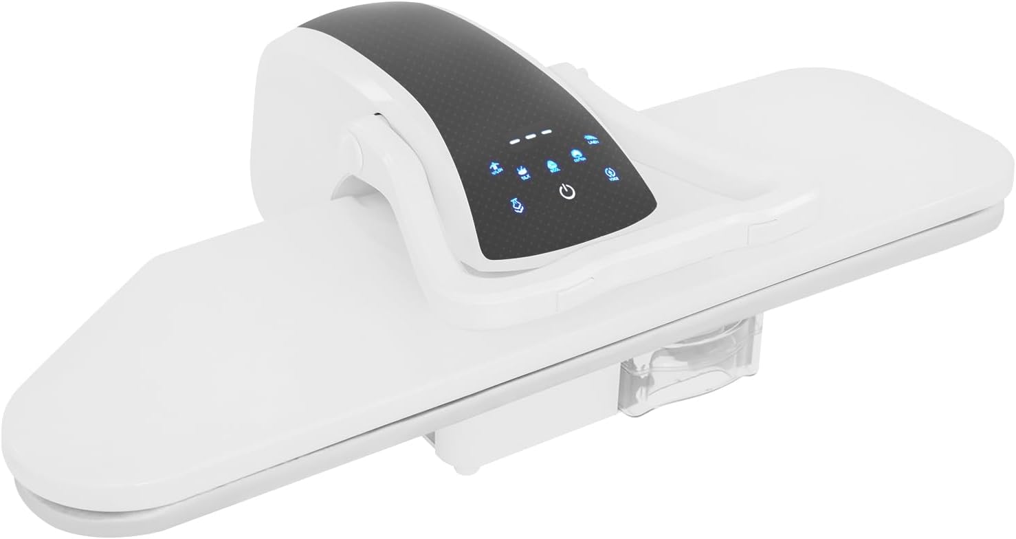 Intelligent Steam Press 1600W Professional Steam Iron Press 194-392°F 36-Inch Large Steam Iron Press Fast Heating with Touch-sensitive LCD Display for Nylon Silk Wool Cotton Linen (White, 36-Inch)