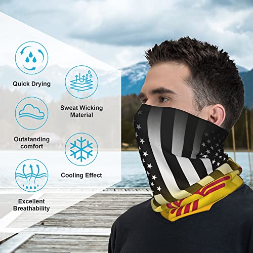 Image of 4Pcs Magic Headwear Neck Gaiter Tube Scarf Headbands Bandana Balaclava for Outdoor Running Cycling Skating Work Out