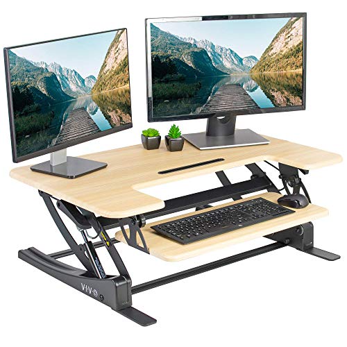 VIVO Height Adjustable 36” Desk Converter