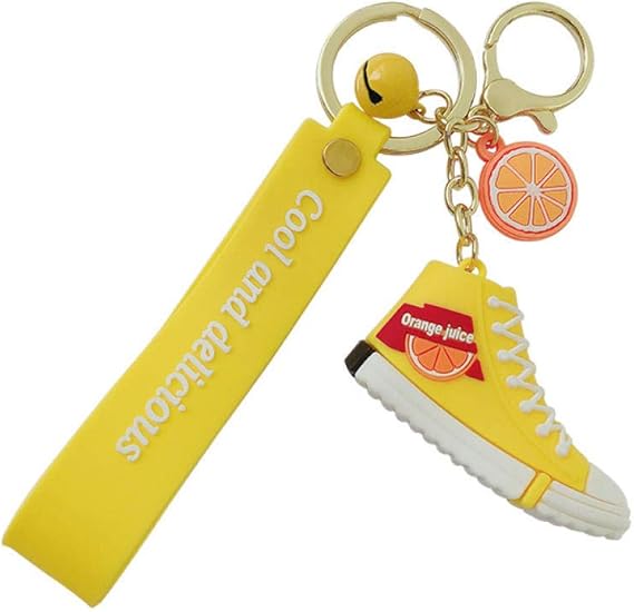 Key Ring Shoes Keychain Bag Charm Woman Men Kids Key Holder Gift Sports Fruit