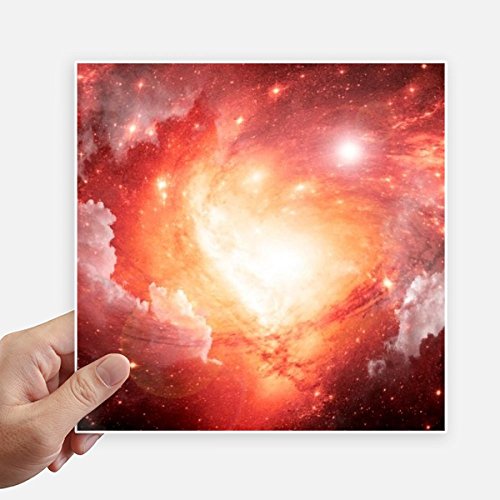 Autocollant carré 20cm motif nébuleuse rose galaxy multicolore DIYthinker 4Pcs