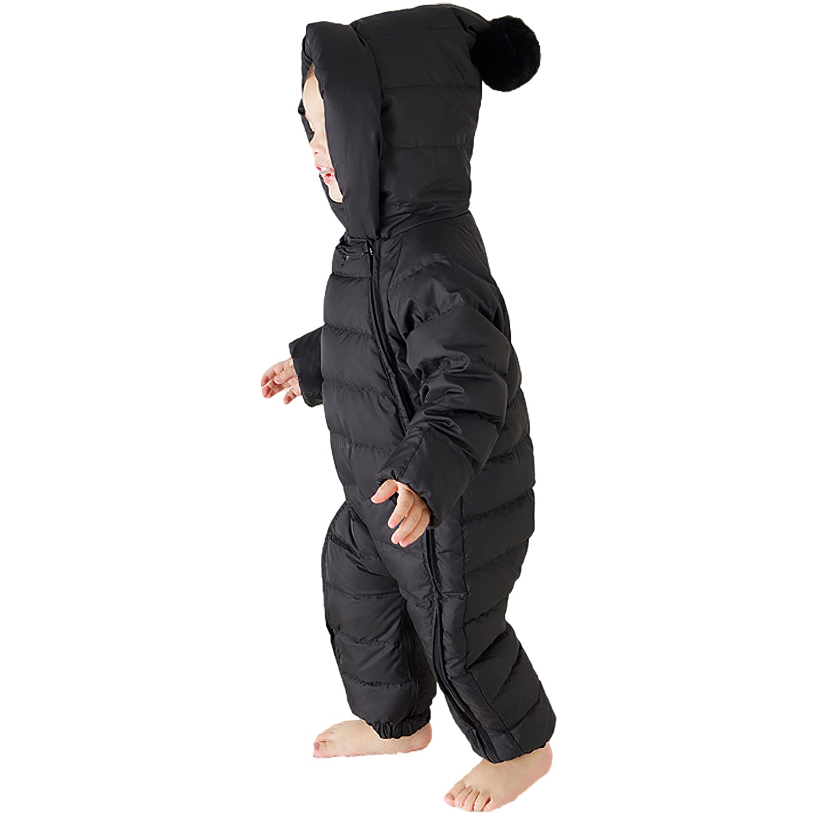 amropi Combinaison de Neige Bébé avec Gants et Chaussons Fille Garçon Manteau à Capuche Jumpsuit pour 3-24 Mois