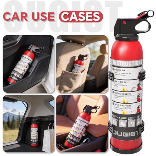 Small Fire Extinguisher for Home & Car – (2-Pack, 1.32lb Each) Portable Dry Chemical Fire Extinguishing Spray | For Kitchen Grease, Electrical, Vehicle & Garage Fires, Easy to Use - Thumbnail 3