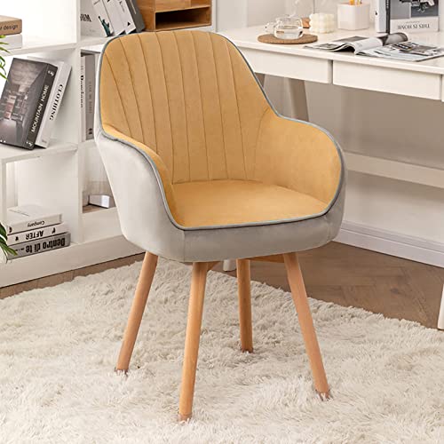 MRKU Silla de Oficina giratoria para Comedor: cómoda Silla tapizada de Estilo Mediados de Siglo para el Espacio de Trabajo en el hogar.