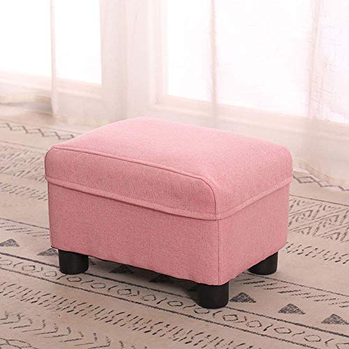 Reposapiés plegable, taburete otomano pequeño, taburete otomano de tela, taburete otomano de 4 patas, antideslizante, patas de madera maciza, moderno, para el hogar, sala de estar, dormitorio