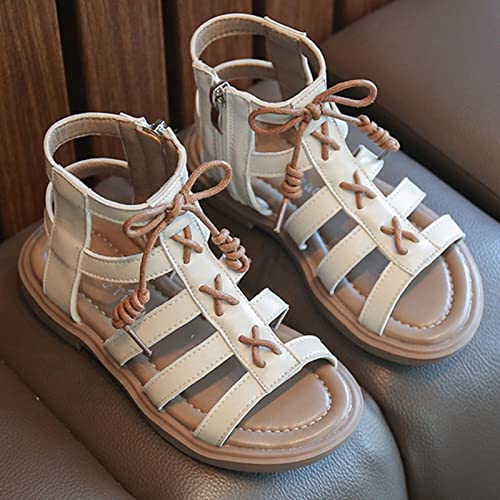 Sandals For toddler Girls Sandals For Kids New Sandals Summer Custom Fashion Low Heel Shoes Dress Shoes Casual Shoes (Beige, 12.5 Little Child)3