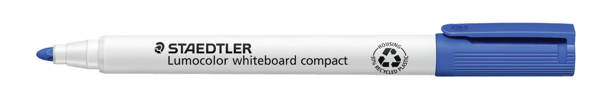 STAEDTLER Lumocolor 341-3. Rotuladores de color azul para pizarra blanca. Caja con 10 marcadores
