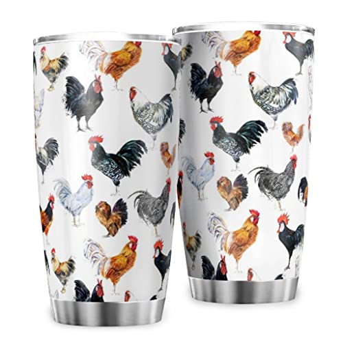 Solmagi Chicken Animal Stainless Steel Tumbler Vacuum Insulated Travel Mug With Lid Coffee Mug Water Bottle For Home Office Travel Party 20Oz #TOP1