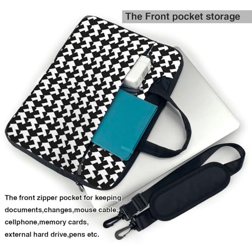 Bolso portátil negro pata de gallo para laptop 15.6" miniatura 5
