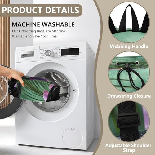 Mesh Gym Swimming Bags for Men & Women, Japanese Zen Candles Orchid Large Drawstring Backpack with Dry-Wet Pocket, Lightweight Gym Bag for Sports, Travel, Beach, Workout Gear3