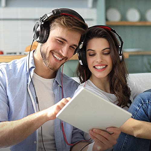 Oneodio Über Dem Ohr Kopfhörer Mit Geschlossenem Studio Zurück Dj-Überwachung Kopfhörer Ohne Isolierung Mit Ger?Uschisolierung Rosso Rot Rot Schwarz Rot