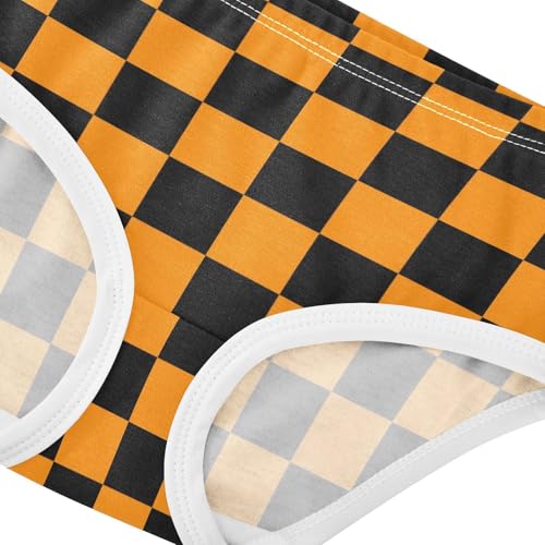 Black and White Buffalo Checkered Toddler Girls's Underwear 2T4