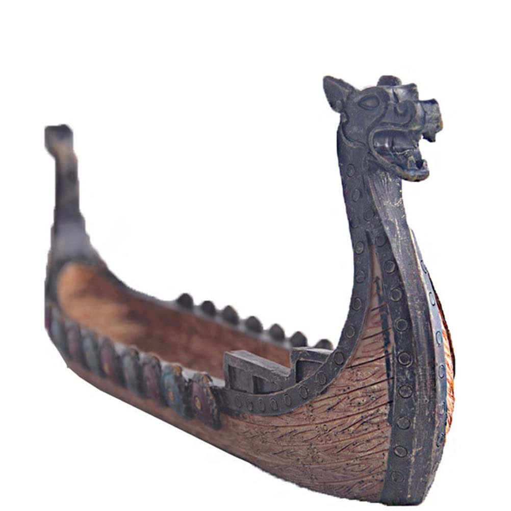 Viking Ship, Incense Stick Holder,Stick Burner, Viking Ships Incense Stick Holder Retro Ships Ornament, Exquisite Beautiful Home Decoration Ornaments