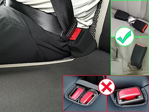 Image of Seat Belt Buckle Holder - Easy Access to The Buckles of Rear Seats - Plug The Seat Belt in with Only One Hand - Friendly to Kids, and Passengers with Special Needs (Black)