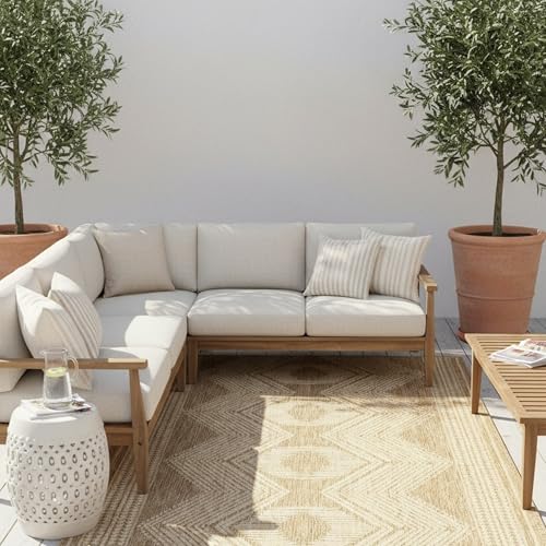 nuLOOM 4x6 Outdoor/Indoor Ranya Tribal Area Rug, Light...