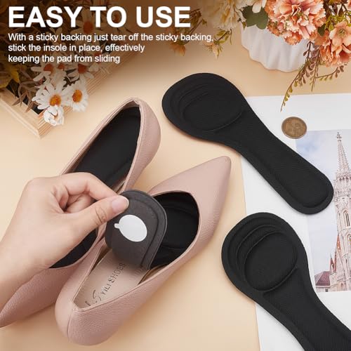 6 pares de plantillas adhesivas para tacones altos negras miniatura 4